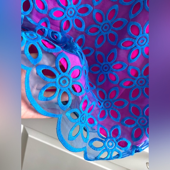 Rare!!! Lilly Pulitzer Pink/Blue/Purple Gorgeous Coctail Dress size 8 - Picture 5 of 16